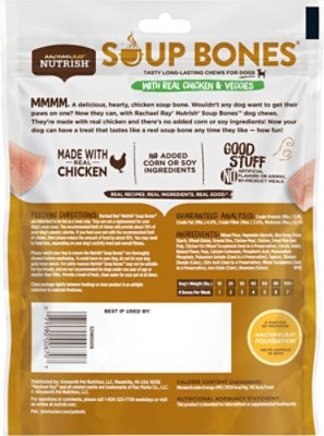 Rachael Ray Nutrish Chew Bones for Dogs Chicken and Veggies Flavor 3 Count - 6.3 Oz - Image 4