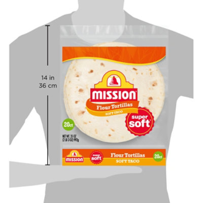 Mission Tortillas Flour Soft Taco Medium Super Soft Bag 20 Count - 35 Oz - Image 5