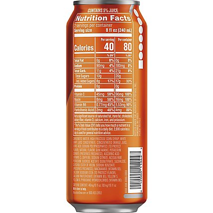 Mtn Dew Soda Kickstart Energizing Orange Citrus - 16 Fl. Oz. - Image 6