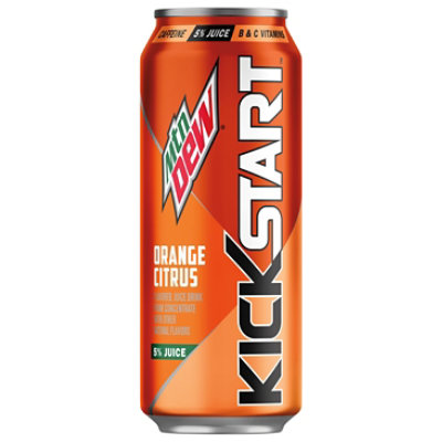 Mtn Dew Soda Kickstart Energizing Orange Citrus - 16 Fl. Oz. - Image 1