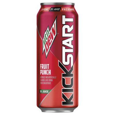 Mtn Dew Soda Kickstart Energizing Fruit Punch - 16 Fl. Oz. - Image 2