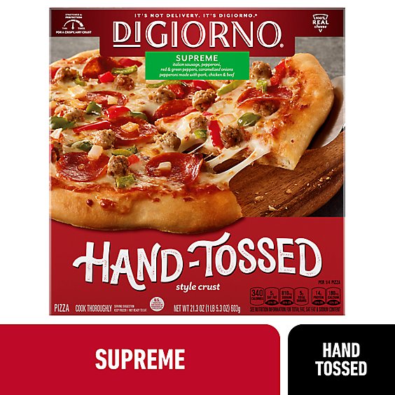 DiGiorno Hand Tossed Style Crust Frozen Supreme Pizza - 21.3 Oz
