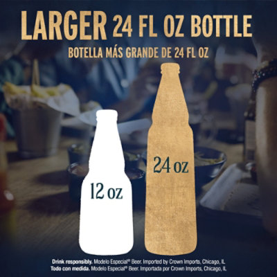 Modelo Especial Lager Mexican Beer 4.4% ABV Bottle - 24 Fl. Oz. - Image 4