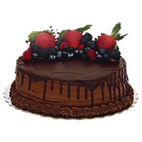 Bakery Cake 10 Inch 2 Layer Chocolate Raspberry - Each - Image 1