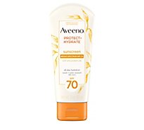 Aveeno Active Naturals Sunscreen Lotion Protect + Hydrate  Broad Spectrum SPF 70 - 3 Oz