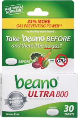 beano Food Enzyme Tablets - 30 Count - Image 2