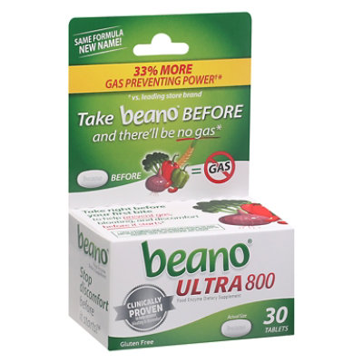 beano Food Enzyme Tablets - 30 Count
