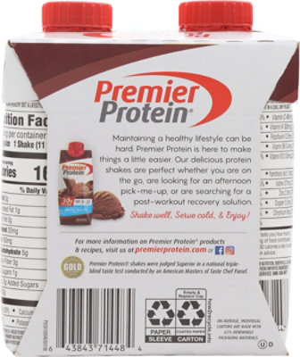 Premier Protein Energy For Everyday Protein Shake Chocolate - 4-11 Fl. Oz. - Image 3