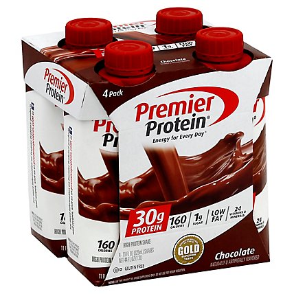 Premier Protein Energy For Everyday Protein Shake Chocolate - 4-11 Fl. Oz. - Image 1