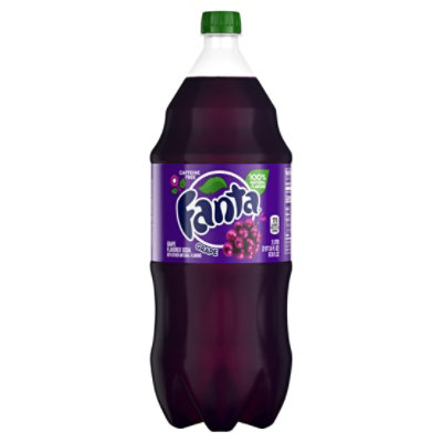 Fanta Soda Pop Grape Fruit Flavored - 2 Liter