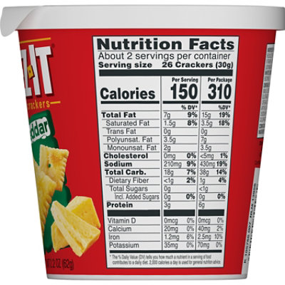 Cheez-It Cheese Crackers Baked Snack White Cheddar - 2.2 Oz - Image 8