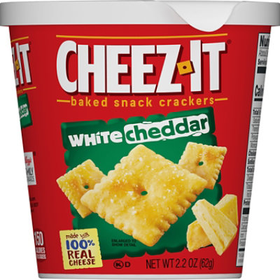 Cheez-It Cheese Crackers Baked Snack White Cheddar - 2.2 Oz - Image 6