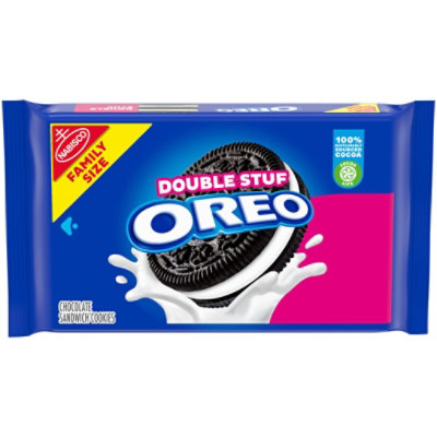 OREO Double Stuf Sandwich Cookies Chocolate Family Size - 20 Oz - Image 1