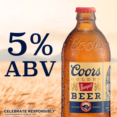 Coors Banquet American Style Lager Beer 5% ABV Bottles - 9-16 Fl. Oz. - Image 3