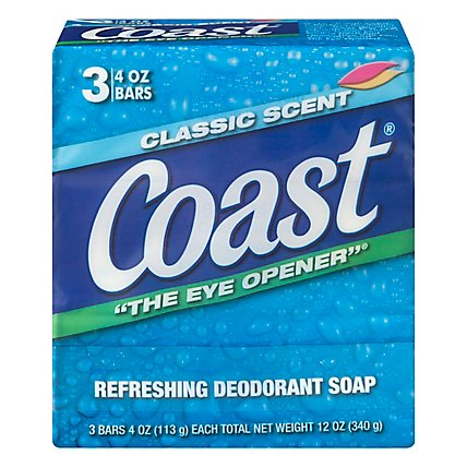 Coast Deodorant Soap Classic Scent - 3-4 Oz - Image 2