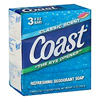 Coast Deodorant Soap Classic Scent - 3-4 Oz - Image 1