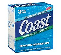 Coast Deodorant Soap Classic Scent - 3-4 Oz