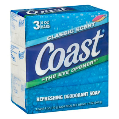 Coast Deodorant Soap Classic Scent - 3-4 Oz