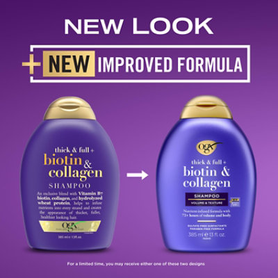 OGX Thick & Full + Biotin & Collagen Shampoo - 13 Fl. Oz. - Image 2