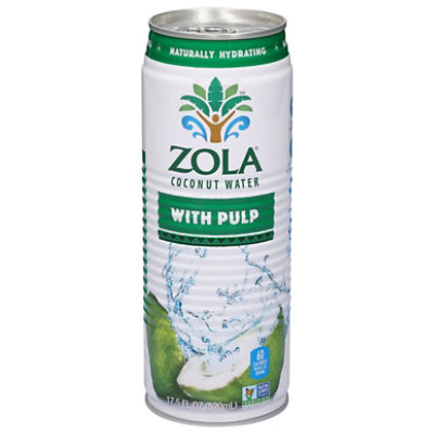 Zola Coconut Water Natural With Pulp - 17.5 Fl. Oz.