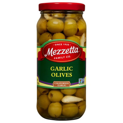 Mezzetta Olives Garlic Mild - 9.5 Oz