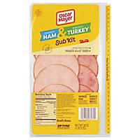 Oscar Mayer Sub Kit with Extra Lean Smoked Ham & Extra Lean Smoked Turkey Breast Pack - 28 Oz - Image 1