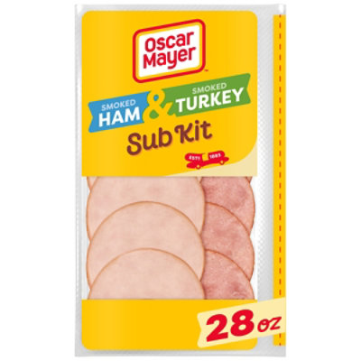 Oscar Mayer Sub Kit with Extra Lean Smoked Ham & Extra Lean Smoked Turkey Breast Sliced Deli Lunch Meat - 28 Oz - Image 1
