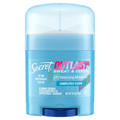 Secret Outlast Invisible Solid Completely Clean Antiperspirant and Deodorant - 0.5 Oz - Image 2