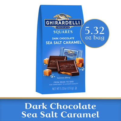 Ghirardelli Dark Chocolate Sea Salt Caramel Squares - 5.32 Oz