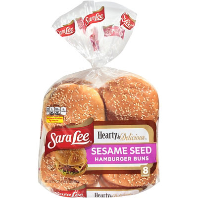 Sara Lee Hamburger Buns Hearty & Delicious Sesame Seed - 21 Oz