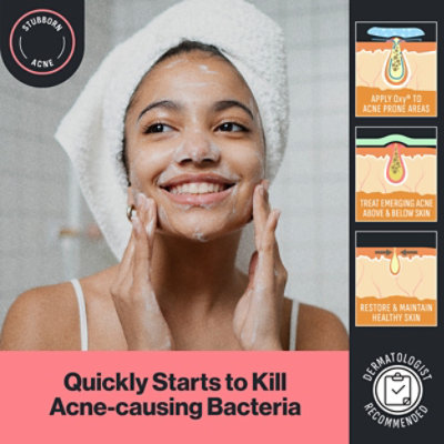 Oxy Maximum Strength 10% Benzoyl Peroxide Acne Face Wash For Teens, Acne Treatment Cleanser - 5 Fl. Oz. - Image 4