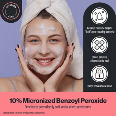 Oxy Maximum Strength 10% Benzoyl Peroxide Acne Face Wash For Teens, Acne Treatment Cleanser - 5 Fl. Oz. - Image 2