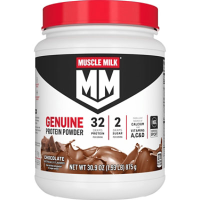 Muscle Milk Protein Powder Genuine Chocolate - 30.9 Oz - Image 2