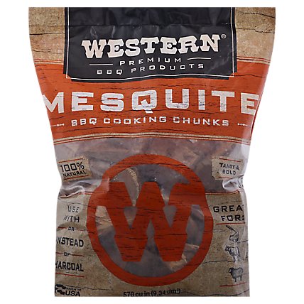 Western Mesquite Cookin Chunks - 10 Lb - Image 1