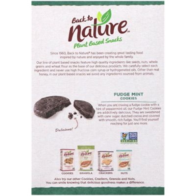 back to NATURE Cookies Fudge Mint - 6.4 Oz - Image 6