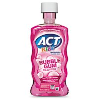 ACT Kids Fluoride Rinse Anticavity Bubble Gum Blowout - 16.9 Fl. Oz. - Image 2