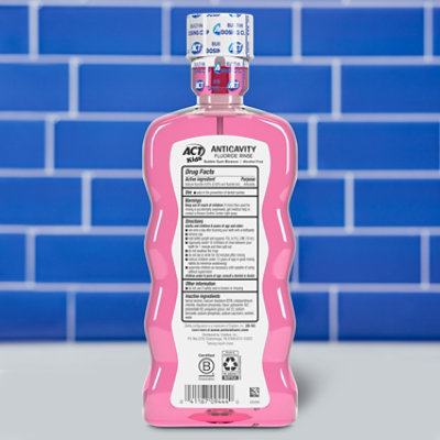 ACT Kids Anticavity Fluoride Mouthwash Bubble Gum - 16.9 Fl. Oz. - Image 2