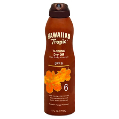 Hawaiian Tropic Tanning Dry Oil Sunscreen SPF6 - 6 Fl. Oz.