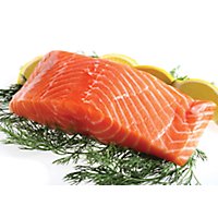 Seafood Service Counter Fish Salmon Atlantic Whole Fillet Color Added Fresh - 3.5 LB