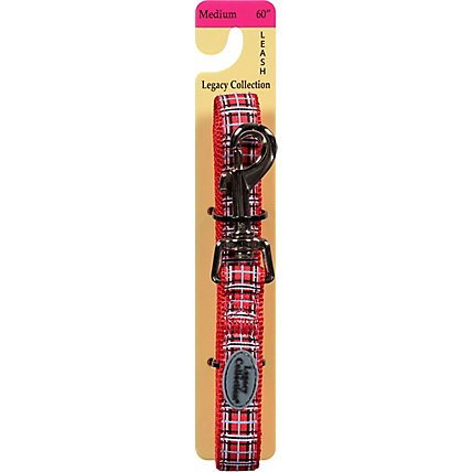 Legacy Collection Dog Leash Medium 60 Inch Red Plaid Card - Each - Image 2