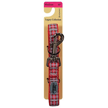 Legacy Collection Dog Leash Medium 60 Inch Red Plaid Card - Each - Image 1
