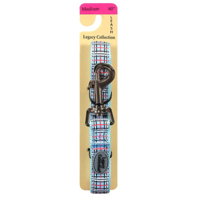 Legacy Collection Dog Leash Medium 60 Inch Blue Plaid Card - Each - Image 1