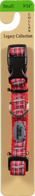 Legacy Collection Dog Collar Small 9 to 14 Inch Red Plaid Card - Each - Image 2