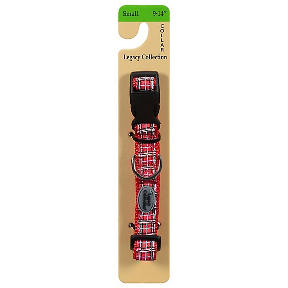 Legacy Collection Dog Collar Small 9 to 14 Inch Red Plaid Card - Each