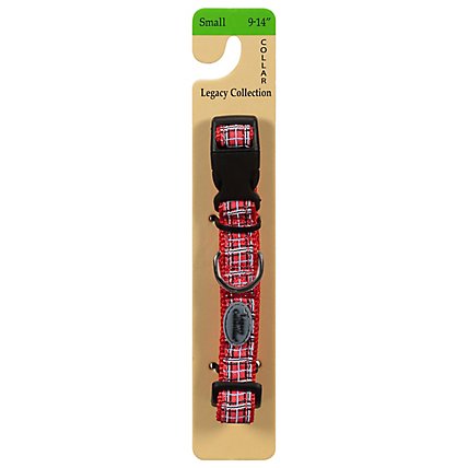 Legacy Collection Dog Collar Small 9 to 14 Inch Red Plaid Card - Each - Image 1
