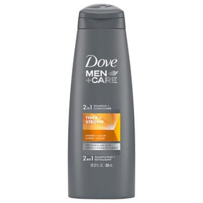 Dove Men+Care Shampoo + Conditioner 2 In 1 Thick & Strong - 12 Fl. Oz.