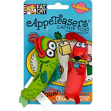 Fat Cat Catnip Toy Appeteasers Card - 2 Count - Image 2