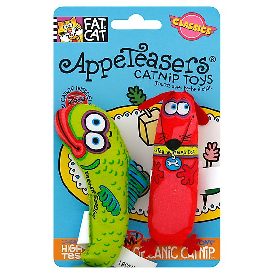 Fat Cat Catnip Toy Appeteasers Card - 2 Count