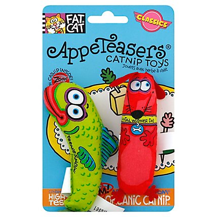 Fat Cat Catnip Toy Appeteasers Card - 2 Count - Image 1