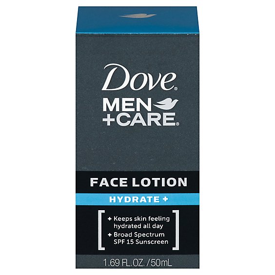 Dove Men+Care Face Lotion Hydrate + SPF 15 - 1.69 Fl. Oz.